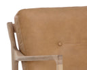 Light Oak Sahara Camel Leather Lounge Chair Gilmore by Matho Sun, view 7