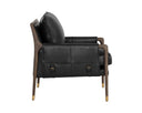 Distressed Brown Cortina Black Leather Armchair Mauti by Matho Sun, view 6