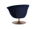 Quilted Abbington Navy Lounge Chair Carine Swivel by Matho Sun, view 4