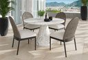 Black Louis Cream Dining Chairs set of 2 Calandri by Matho Sun, view 5
