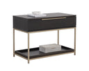 Large Gold Charcoal Grey Nightstand Rebel by Matho Sun