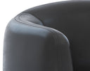 Dark Brown Vintage Black Night Leather Lounge Chair Trine by Matho Sun, view 7
