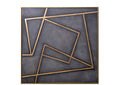 60" X 60" Gold Floater Frame Geometric In A Maze by Matho Sun