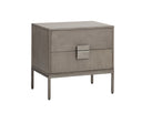 Antique Silver Ash Grey Nightstand Jade by Matho Sun