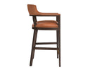 Brown Shalimar Tobacco Leather Barstool Brylea by Matho Sun, view 2