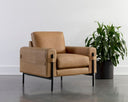 Ludlow Sesame Leather Armchair Camus by Matho Sun, view 5