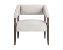 Saloon Light Grey Leather Lounge Chair Carlyle by Matho Sun, view 3