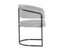Gunmetal Belfast Heather Grey Dining Armchair Marris by Matho Sun, view 3