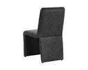 Marseille Black Leather Dining Chair Cascata by Matho Sun, view 4