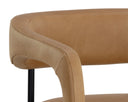 Ludlow Sesame Leather Dining Armchair Mavia by Matho Sun, view 6