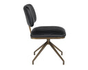 Bravo Black Dining Chairs set of 2 Virtu Swivel by Matho Sun, view 3