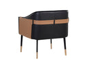Napa Black / Napa Cognac Lounge Chair Carter by Matho Sun, view 4