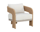 Natural Louis Cream Lounge Chair Pylos by Matho Sun