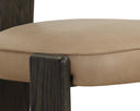 Dark Brown Sahara Sand Leather Dining Chairs set of 2 Horton by Matho Sun, view 5