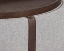 Belfast Heather Grey / Autumn Chestnut Storage Ottoman Borelli Wheeled by Matho Sun, view 7