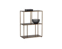Small Antique Brass Bookcase Eiffel Low by Matho Sun