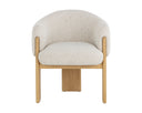 Rustic Oak Dove Cream Dining Armchair Trine by Matho Sun, view 2