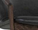 Distressed Brown Brentwood Charcoal Leather Lounge Chair Cinelli by Matho Sun, view 5
