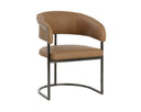 Gunmetal Milliken Cognac Dining Armchair Marris by Matho Sun