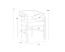 Ludlow Sesame Leather Dining Armchair Mavia by Matho Sun, view 8