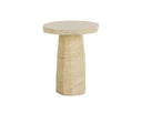 Travertine Look Natural End Table Baldur by Matho Sun, view 2
