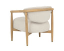 Light Oak Monument Oatmeal Lounge Chair Sigrid by Matho Sun, view 4