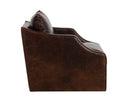 Chocolate Leather Lounge Chair Orwell Swivel by Matho Sun, view 3