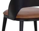 Black Cognac Leather Dining Chair Dezirae by Matho Sun, view 8