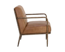 Tan Leather Lounge Chair Lathan by Matho Sun, view 3