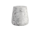 Marble Look White End Table Aries by Matho Sun, view 2