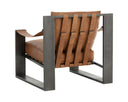 Gunmetal Tan Leather Lounge Chair Berke by Matho Sun, view 4