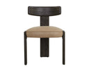 Dark Brown Sahara Sand Leather Dining Chairs set of 2 Horton by Matho Sun, view 2