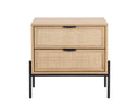 Black Rustic Oak/Natural Nightstand Avida by Matho Sun, view 3