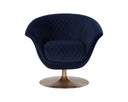 Quilted Abbington Navy Lounge Chair Carine Swivel by Matho Sun, view 2