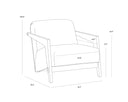 Geralt Linen Lounge Chair Bosco by Matho Sun, view 6