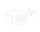 Gauntlet Grey 94.5" Dining Table Greco by Matho Sun, view 8