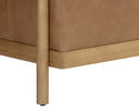 Rustic Oak Ludlow Sesame Leather Sofa Bromley by Matho Sun, view 5