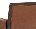 Brown Shalimar Tobacco Leather Dining Armchair Mauti by Matho Sun, view 7