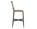 Suede Light Tan Leather Barstool Omari by Matho Sun, view 2