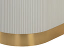 Oval White Marble 84" Dining Table Paloma by Matho Sun, view 6