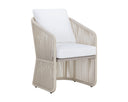 Greige Stinson White Dining Armchair Allariz by Matho Sun