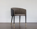 Sparrow Grey / Napa Black Dining Armchair Asher by Matho Sun, view 4