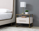 Oyster Shagreen Nightstand Venice by Matho Sun, view 4