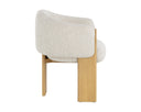 Rustic Oak Dove Cream Dining Armchair Trine by Matho Sun, view 3