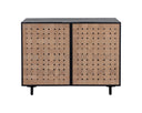 Small Suede Light Tan Leather Sideboard Omari by Matho Sun, view 3