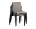 Black Dillon Stratus / Dillon Black Dining Chairs set of 2 Renee Stackable by Matho Sun, view 4