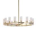 Large Brass Chandelier Clarabelle by Matho Sun, view 2