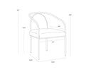 Milliken Cognac Dining Armchair Cicero by Matho Sun, view 8