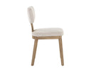 Weathered Oak Dove Cream Dining Chairs set of 2 Rickett by Matho Sun, view 3