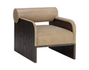 Dark Brown Sahara Sand Leather Lounge Chair Coburn by Matho Sun